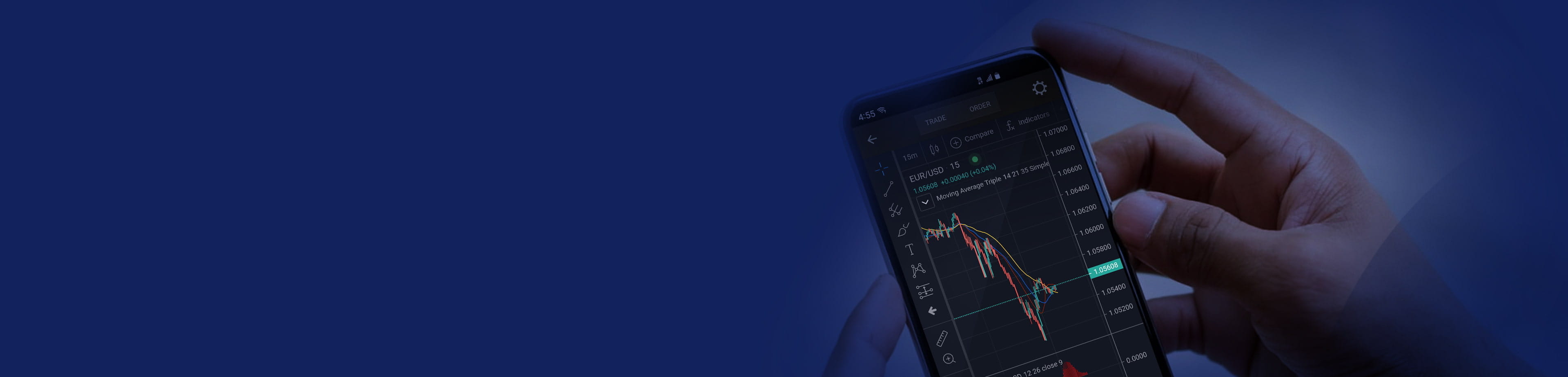 Mobile trading hero banner