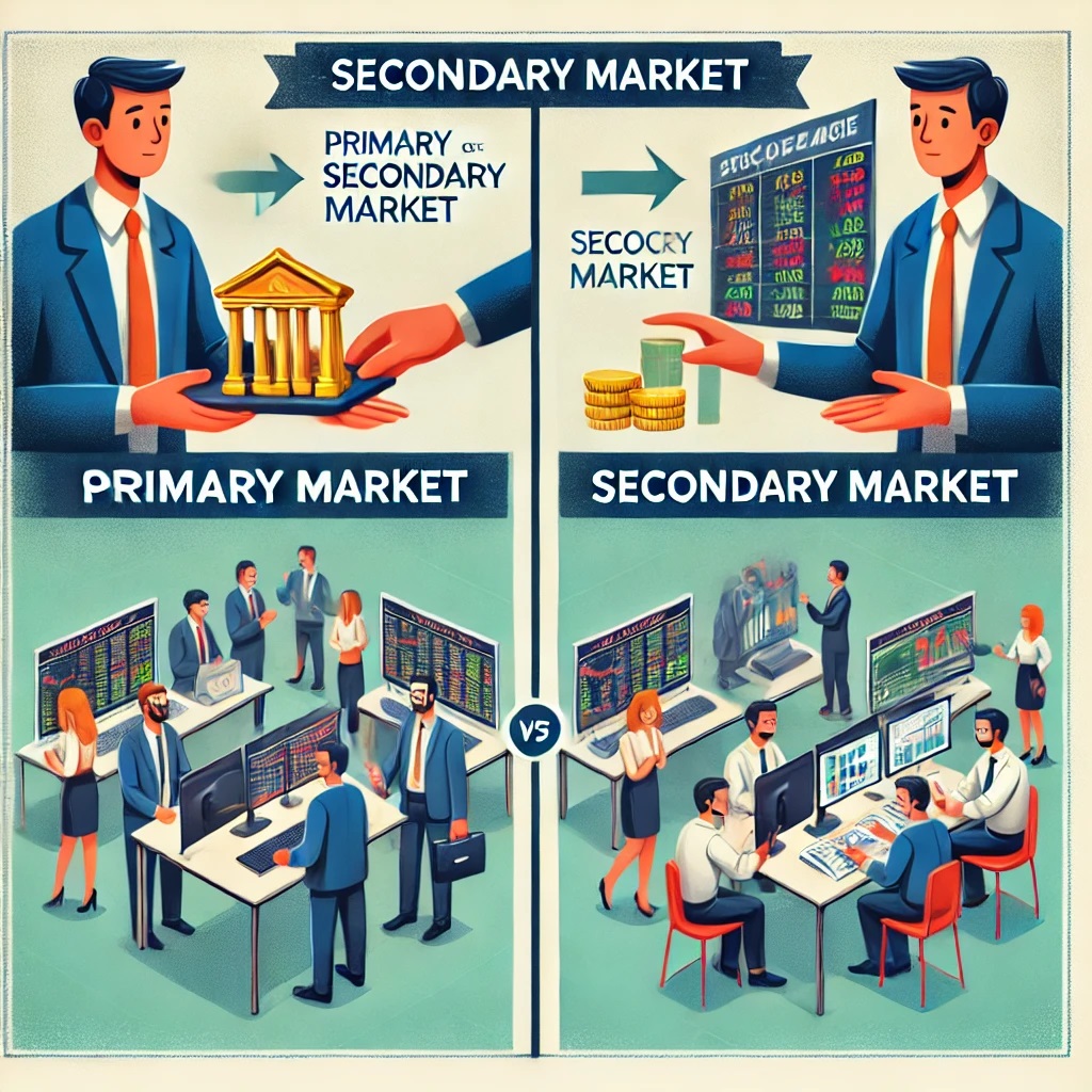 Question 16. What does first-hand market – second-hand market mean?